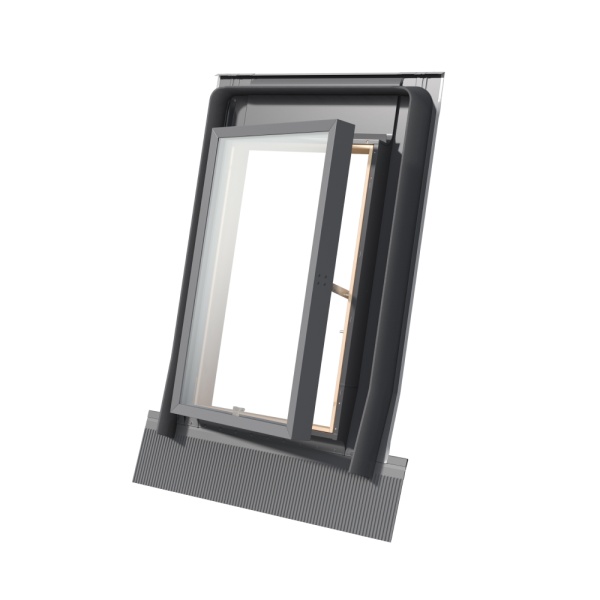 Люк для холодной кровли Rooflite+ 65x65 см FE B300 люк с окладом, Дерево, однокамерный стеклопакет