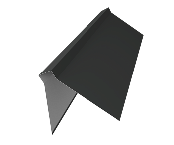 GL Планка конька плоского, 220х50х220 мм 0.5 мм, Rooftop бархат, RAL 7016, L=3000 мм