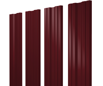 GL Штакетник Twin с прямым резом 0.45 мм, Drap ТХ, RAL 3005