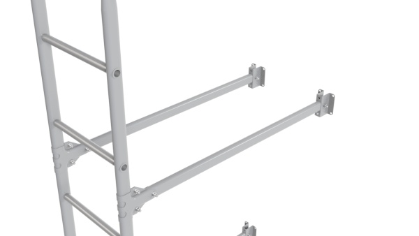 Фасадная лестница Borge, нижняя секция, L=1800 мм RAL 7004