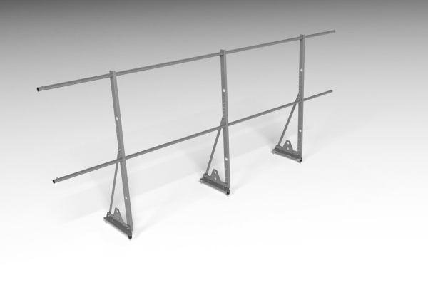 Ограждение кровельное, универсальное Roofsystems Econom Smart, H=1200 мм RAL 7042, L=3000 мм