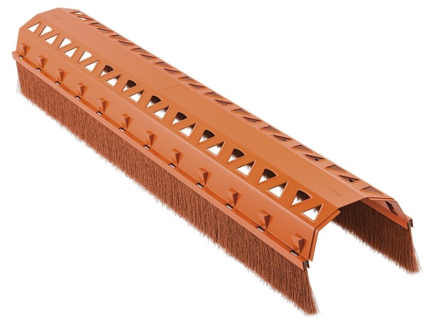 Аэроэлемент конька Eurovent, AIR FLEX S ПВХ, 75 мм L=1000 мм, цвет: кирпичный