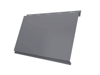 Металлический сайдинг Grand Line, Вертикаль Classic 0.45 мм, Drap TX, RAL 7004