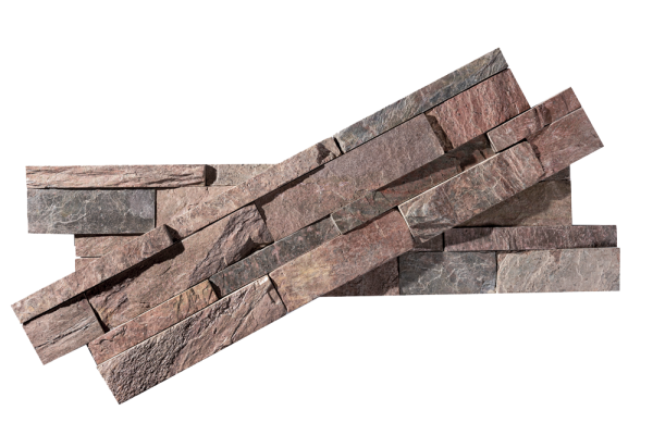 Кварцит, 3D панель из камня, 600х150 мм, Natural Copper
