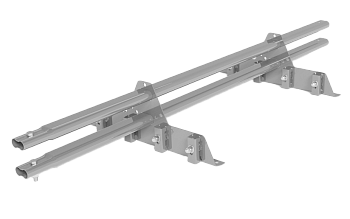 Снегозадержатель для фальцевой кровли Roofsystems Prestige Master фальц 2 опоры, 2 трубы, овал 45х25, L=1200 мм, RAL 7035