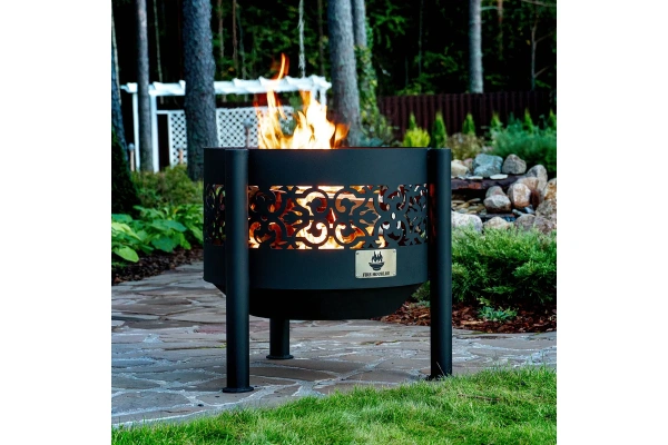 Костровая чаша на трубчатых ножках, Ø600, H=570 мм, "Ажурная"