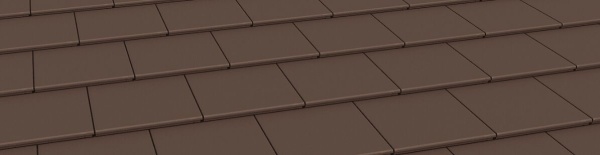 Рядовая черепица Braas Тегалит 420х330 мм цвет: темно-коричневый