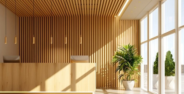 Кубообразная рейка алюминиевая, 50х50 мм 0.3 мм, Al, белое дерево