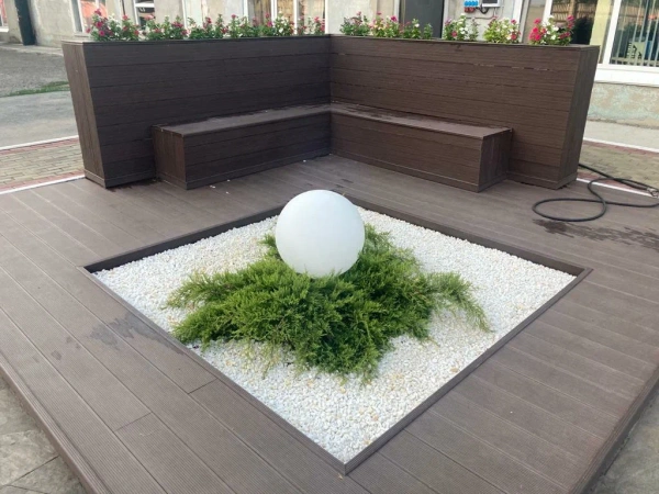 Террасная доска TalverWood 148 мм, L= 4000 мм вельвет и 3D, цвет: графит