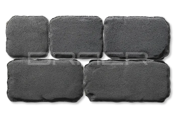 Тротуарная плитка Braer Ривьера, 60 мм 132х132, 165х132, 198х132, 231х132, 265х132 мм, цвет: серый
