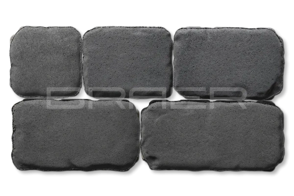 Тротуарная плитка Braer Ривьера, 60 мм 132х132, 165х132, 198х132, 231х132, 265х132 мм, цвет: серый