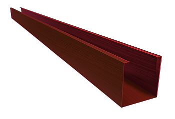 Кубообразная рейка алюминиевая, 30х40 мм 0.3 мм, Al, красное дерево