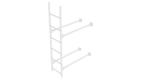 Фасадная лестница Borge, нижняя секция, L=1800 мм RAL 9003