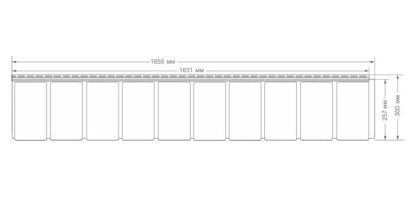 Фасадная панель Я фасад, Сибирская дранка 1631 х 257 мм Classic, цвет: песок