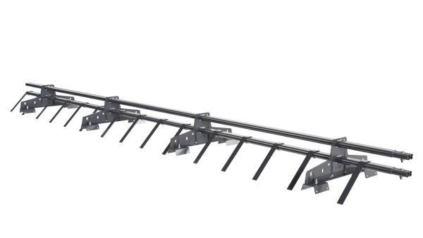 Снегозадержатель для профнастила Н-60, Н-75 Borge L=3000 мм, 4 опоры, 2 трубы, овал 25х45 RAL 7024