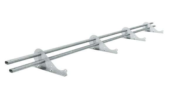Снегозадержатель Grand Line Snow Kit универсальный, L=3000 мм, 4 опоры, 2 трубы, овал 42х21 мм б\ц