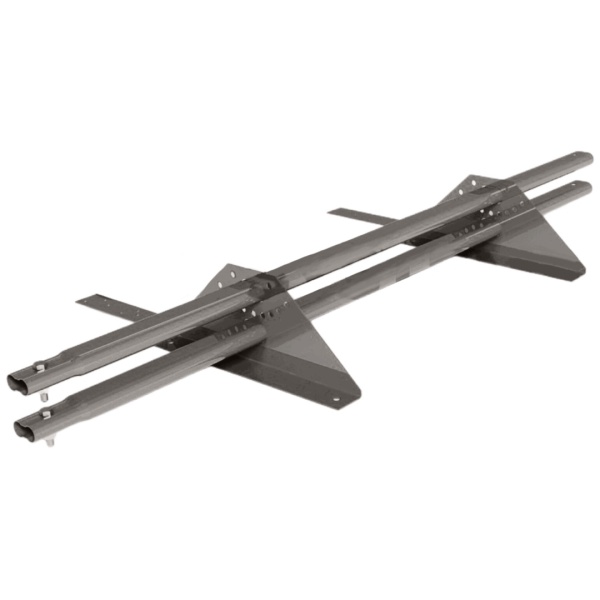 Снегозадержатель для композитной черепицы Roofsystems Prestige 2 опоры, 2 трубы, овал 45х25, L=1200 мм, RAL 7042