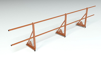 Ограждение кровельное, универсальное Roofsystems Econom Smart, H=600 мм RAL 8004, L=3000 мм
