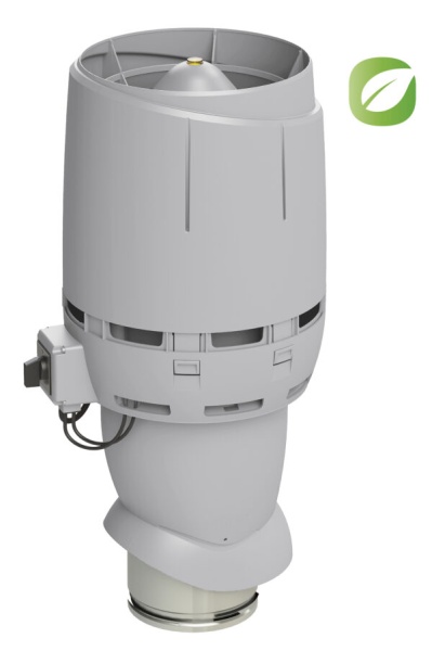 FLOW вентилятор Vilpe, ЕCo160 Р, 160/ ИЗ/ 500 мм светло-серый