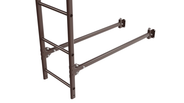 Фасадная лестница Borge, верхняя секция, L=1800 мм RAL 8017