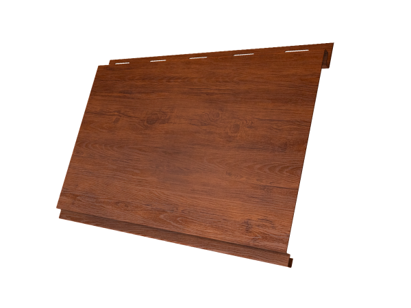 Металлический сайдинг Grand Line, Вертикаль Classic 0.45 мм, Print Premium, Golden Wood Fresh TwinColor