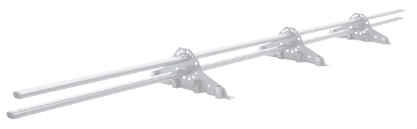 Снегозадержатель Grand Line для фальцевой кровли, L=3000 мм, 3 опоры, 2 трубы, овал 42х21 RAL 9003