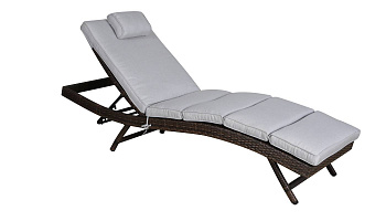 Шезлонг из искусственного ротанга, Лиссабон коричневый