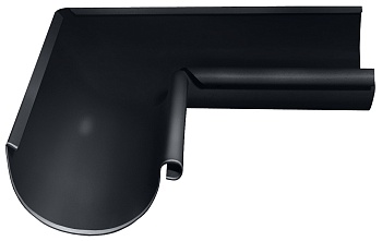 Угол желоба внутренний 90° Grand Line Ø 125 мм PE, RAL 7024