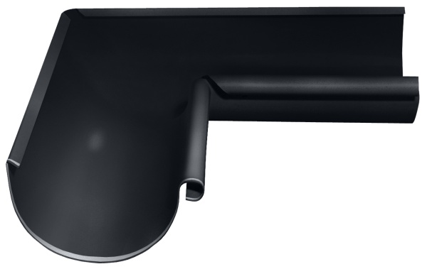 Угол желоба внутренний 90° Grand Line Ø 125 мм PE, RAL 7024