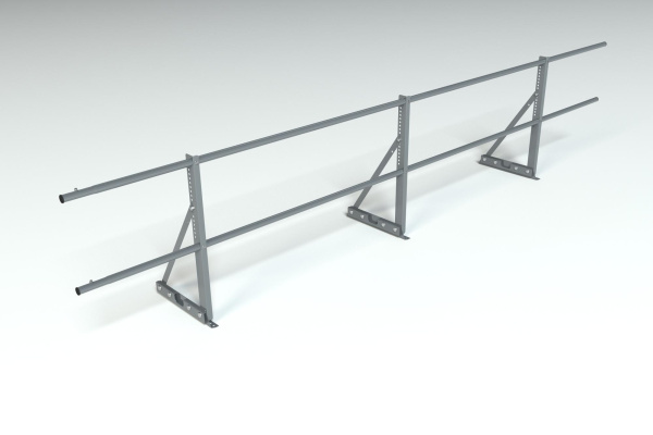 Ограждение кровельное для фальцевой кровли Roofsystems Econom фальц, H=600 мм RAL 7042, L=3000 мм