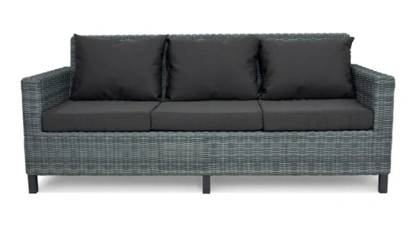 Диван 3х-местная Mokka Bella, из искуственного ротанга, /6 подушек/ цвет: соломенный