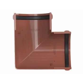 Угол желоба универсальный 90°, Технониколь пвх, стандарт Ø 125 мм, цвет: красный