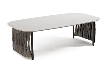 Стол кофейный из искусственного ротанга, Флоренция, цвет: графит