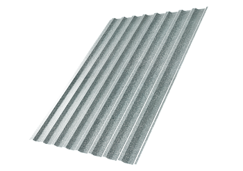 Профилированный лист GL C20 B, 0.5 мм, Zn, zinc Профилированный лист GL C20 B, 0.5 мм, Zn, zinc