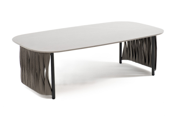 Стол кофейный из искусственного ротанга, Флоренция, цвет: графит