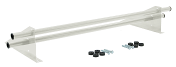 Снегозадержатель трубчатый, универсальный Optima, L=1000 мм, 2 опоры, 2 трубы, круг Ø25 мм RAL 9002