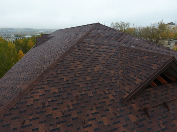 Битумная черепица, Docke, Standart Тетрис цвет: коричневый, 3 м² / уп.