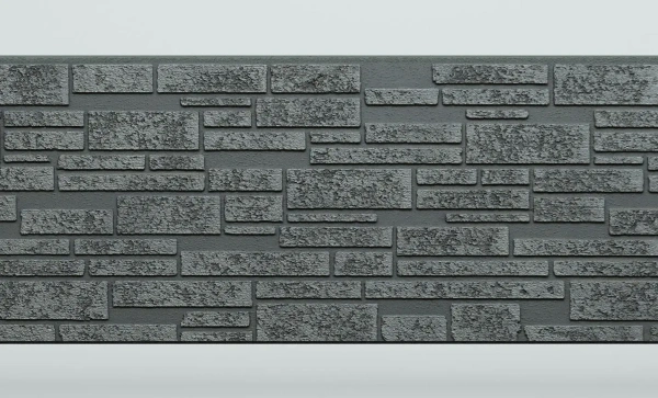 Панель FCS Simple под Камень, 15 мм, 360х1480 мм цвет: AA1113 графит