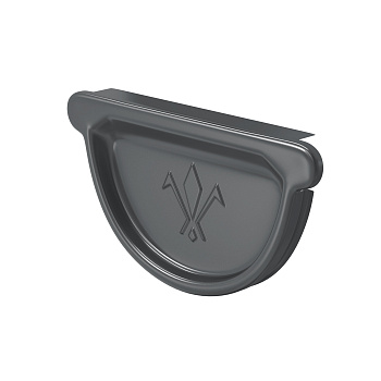 Заглушка желоба универсальная Aquasystem Comfort Ø125 мм, РЕ, RAL 7024