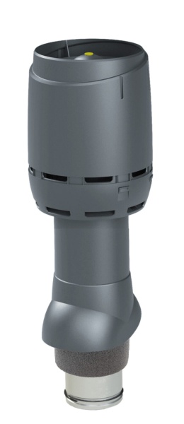 FLOW-вентиляционный выход Vilpe, 125/ ИЗ/ 500 мм серый