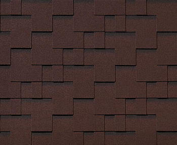 Битумная черепица RoofShield, Премиум, модерн цвет: каштан, 3 м² / уп.