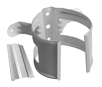 Кронштейн трубы на дерево Grand Line Ø 90 мм PU, RAL 9003