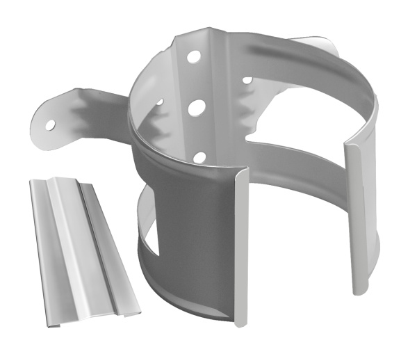 Кронштейн трубы на дерево, Grand Line Ø 100 мм, RAL 9003