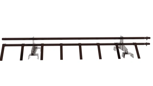 Снегозадержатель для профнастила Н-114 Borge L=1500 мм 2 опоры, 2 трубы, овал 25х45 NL 805