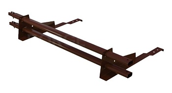 Снегозадержатель для натуральной черепицы Borge L=1500 мм, 2 опоры, 2 трубы, овал 25х45 RAL 8017