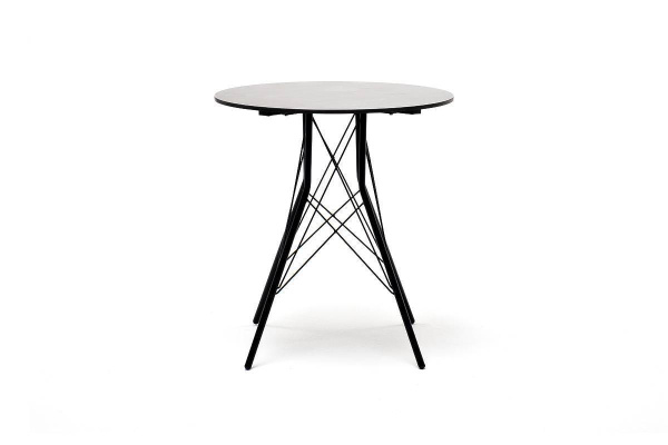 Стол интерьерный из HPL круглый Ø 70 см, Конте, цвет: серый гранит