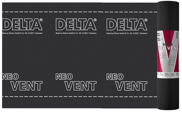 DELTA-NEO VENT универсальная диффузионная мембрана повышенной прочности, рулон 75 кв.м.