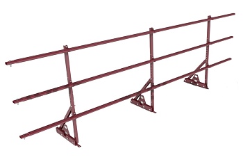Ограждение кровельное для фальцевой кровли Roofsystems Prestige Next фальц, H=900 мм RAL 3009, L=3000 мм