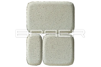 Тротуарная плитка Braer Классико 60 мм 57х115, 115х115, 172х115 мм, цвет: белый
