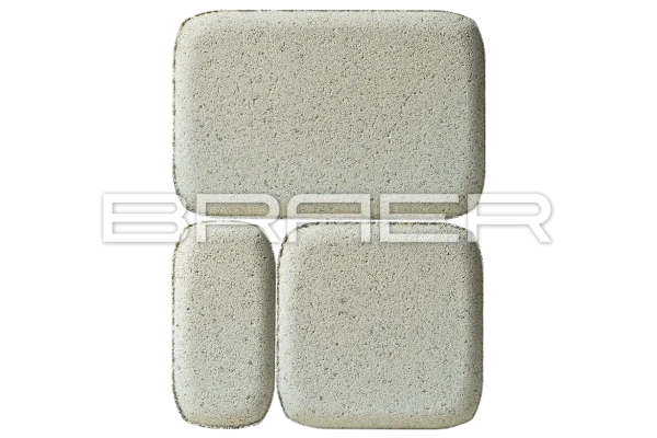 Тротуарная плитка Braer Классико 60 мм 57х115, 115х115, 172х115 мм, цвет: белый